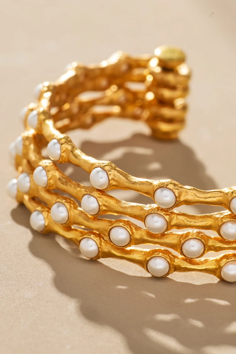Joanna Laura Constantine Pearl Wave Cuff Bracelet