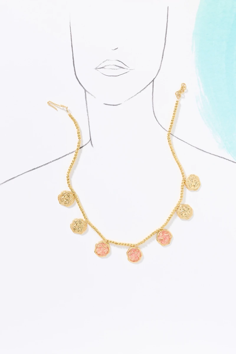 Joanna Laura Constantine Enamel Waves Charm Necklace