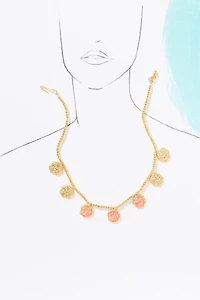 Joanna Laura Constantine Enamel Waves Charm Necklace