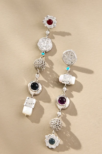 Joanna Laura Constantine Mismatched Stone Drop Earrings