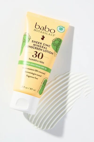 Babo Botanicals SPF 30 Sheer Zinc Mineral Sunscreen Lotion