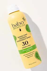Babo Botanicals SPF 30 Sheer Zinc Mineral Sunscreen Spray