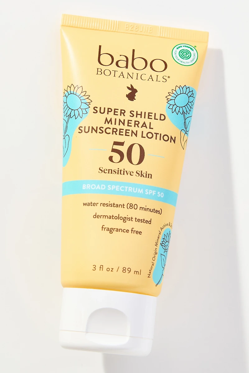 Babo Botanicals SPF 50 Super Shield Mineral Sunscreen Lotion