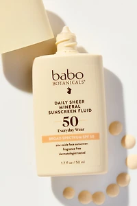Babo Botanicals SPF 50 Daily Sheer Fluid Mineral Sunscreen Lotion