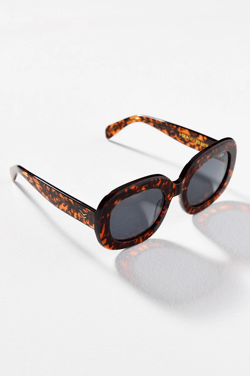 I-SEA Oversized Oval Retro Tort Sunglasses