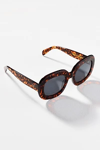 I-SEA Oversized Oval Retro Tort Sunglasses