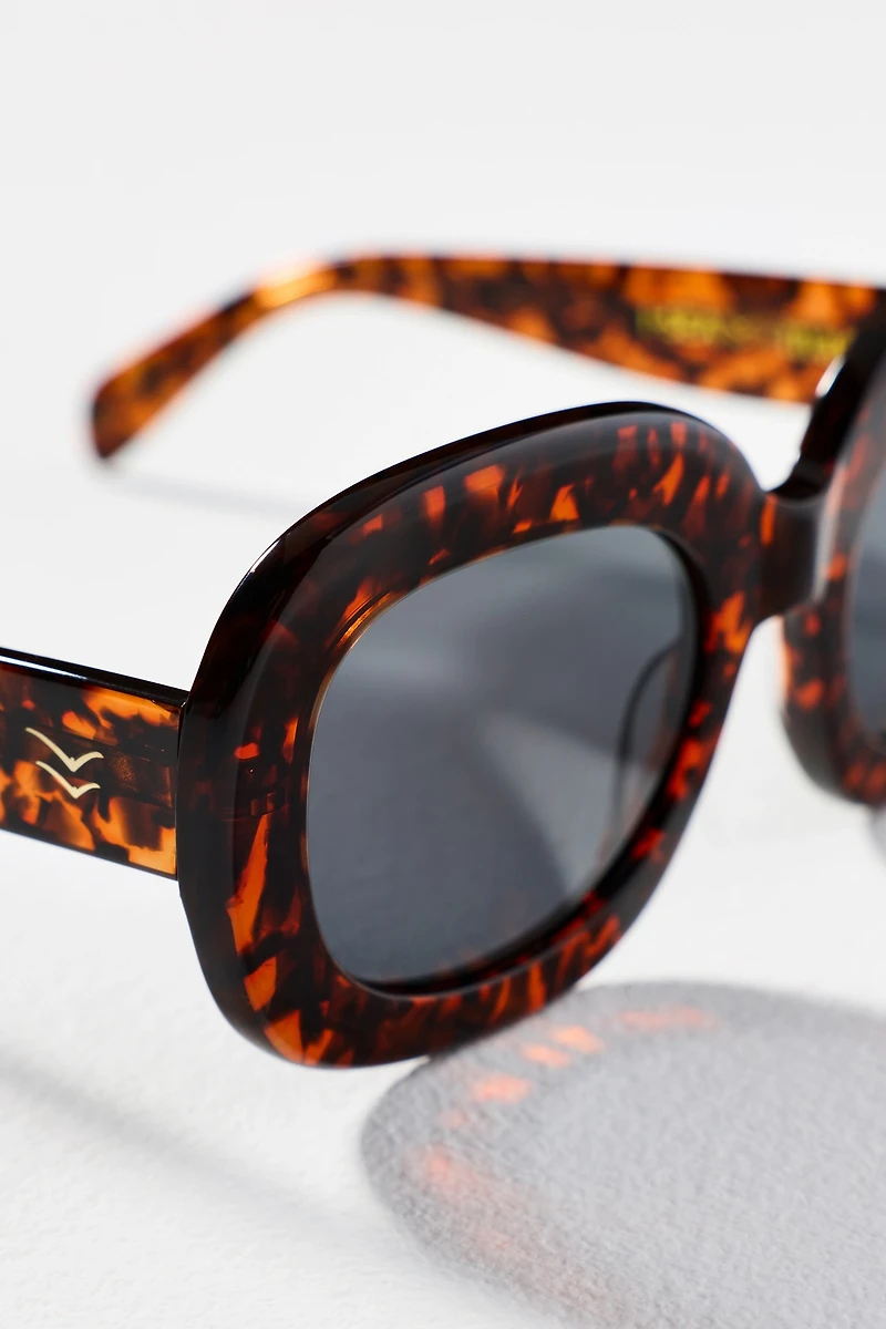 I-SEA Oversized Oval Retro Tort Sunglasses