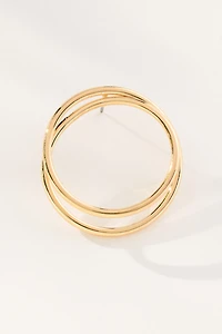 Spiraled Circle Post Earrings