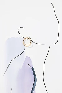 Large Spiraled Circle Post Earrings
