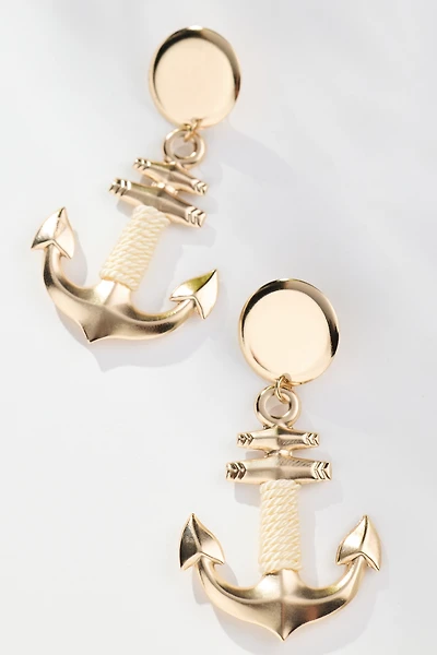 Threaded Anchor Drop Earrings