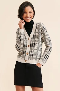 Theo & Spence Plaid Grandpa Cardigan