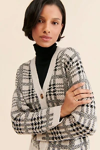 Theo & Spence Plaid Grandpa Cardigan