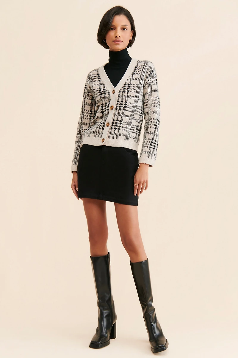 Theo & Spence Plaid Grandpa Cardigan