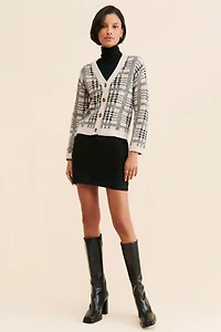 Theo & Spence Plaid Grandpa Cardigan