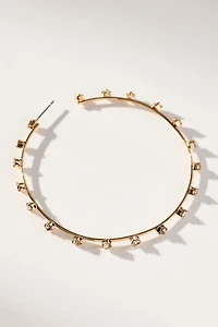 Ettika Simple Spark Crystal Hoop Earrings