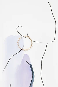 Ettika Simple Spark Crystal Hoop Earrings