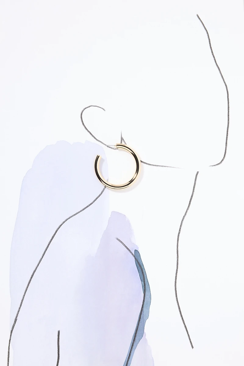Ettika Large Thick Classic Hoop Earrings