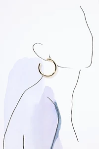 Ettika Large Thick Classic Hoop Earrings