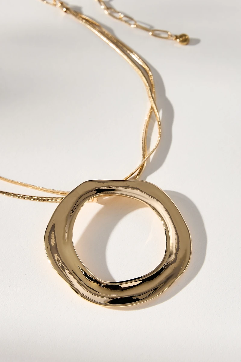 Ettika Open Circle Pendant Necklace