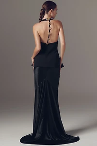 Acler Hourston High-Waisted Satin Maxi Skirt