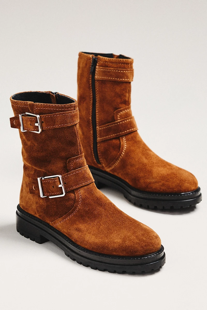 By Anthropologie Stompy Buckle Boots