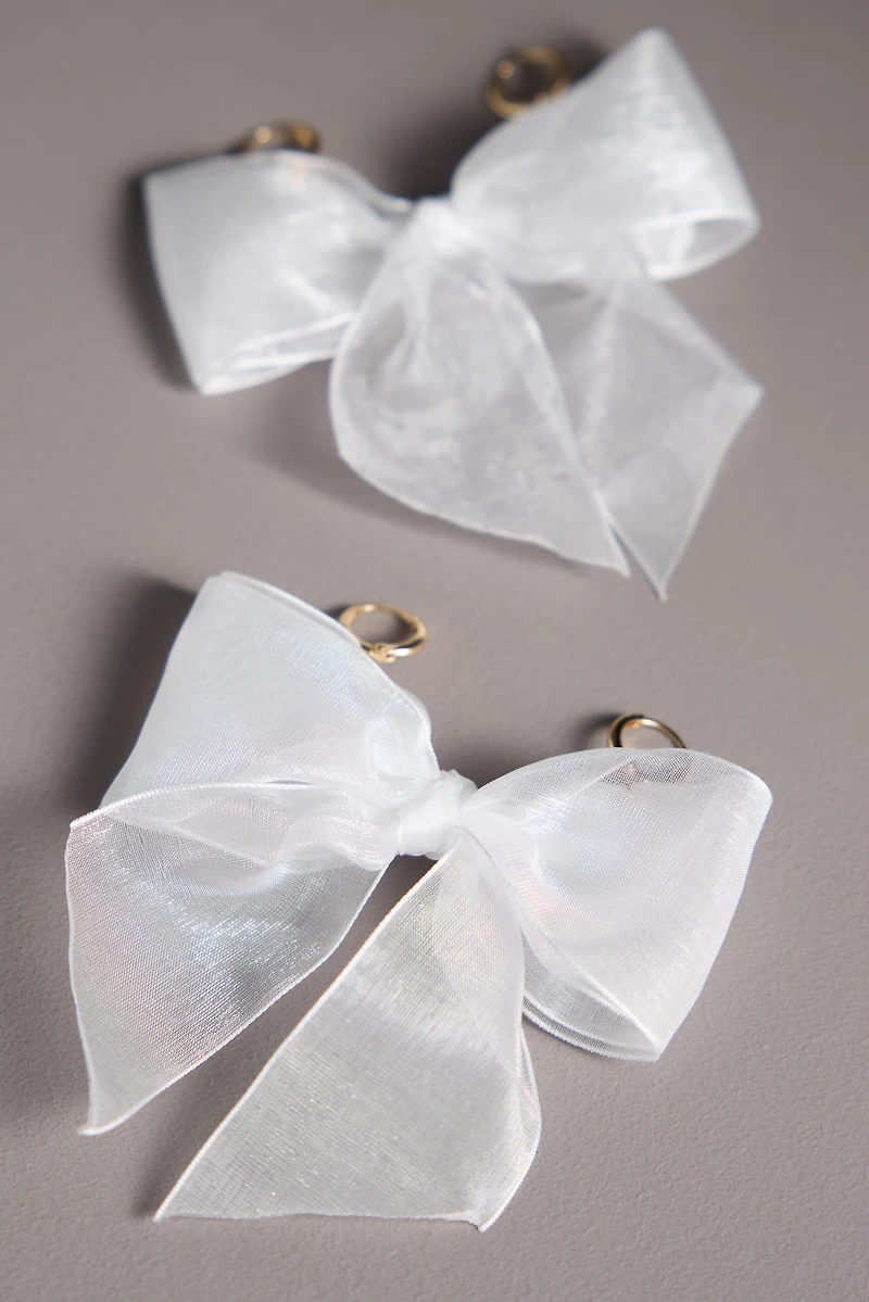 Organza Bow Shoe Charms