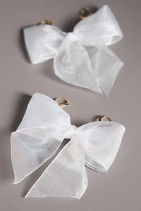 Organza Bow Shoe Charms