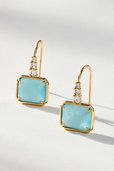 Faceted Stone Drop Earrings