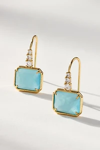 Faceted Stone Drop Earrings