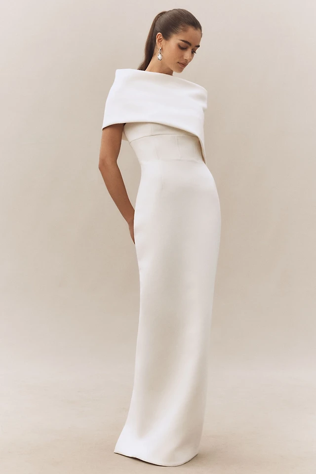 white strapless mermaid dress Morilee Strapless Mermaid 8282 Leona Wedding Dress – Wedding Shoppe main image 0