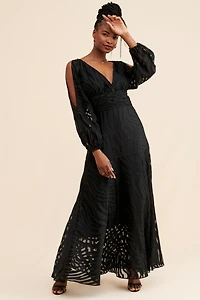 Hutch Zebra Burnout Maxi Dress
