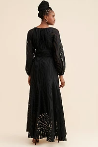 Hutch Zebra Burnout Maxi Dress