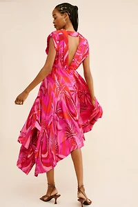 FARM Rio Summer V-Neck Midi Dress