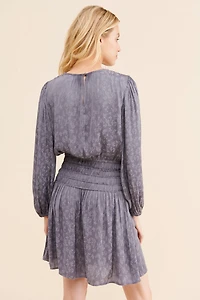 Current Air Floral Smocked Waist Mini Dress