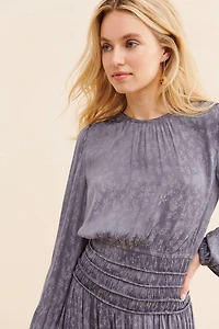 Current Air Floral Smocked Waist Mini Dress