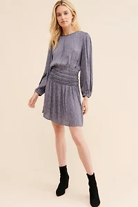 Current Air Floral Smocked Waist Mini Dress