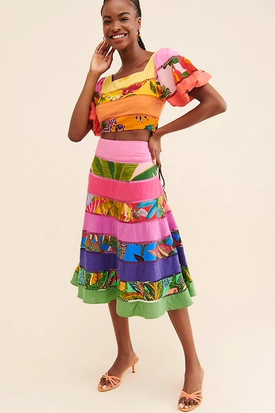 FARM Rio Rainbow Mixed Tiered Top