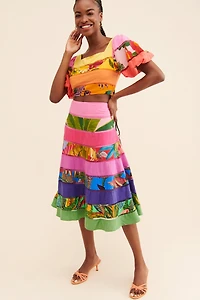 FARM Rio Rainbow Mixed Tiered Top