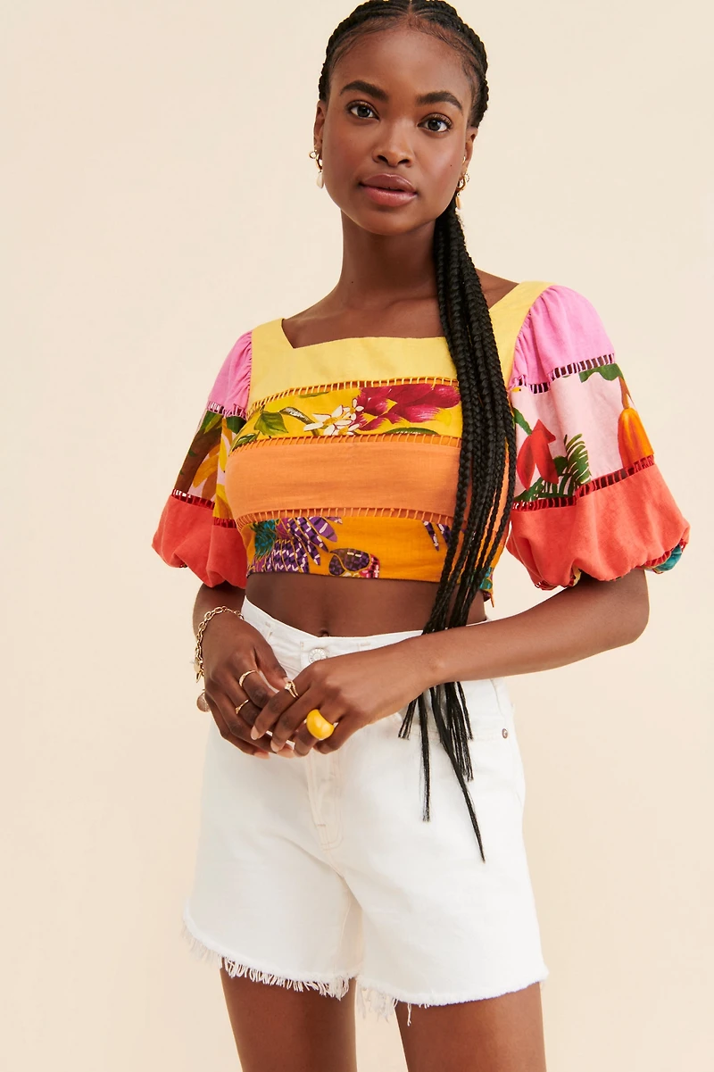 FARM Rio Rainbow Mixed Tiered Top
