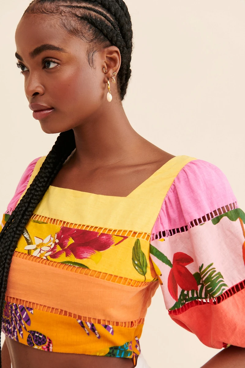FARM Rio Rainbow Mixed Tiered Top