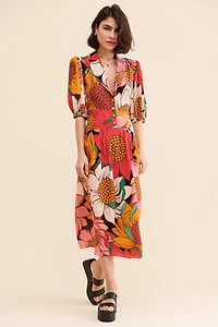 FARM Rio Sunflower Midi Dress