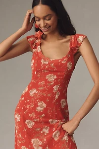 Scoop-Neck A-Line Slip Maxi Dress