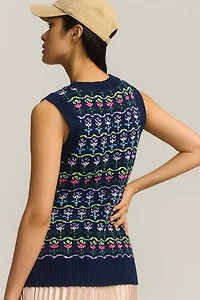 Maeve Printed Sweater Vest