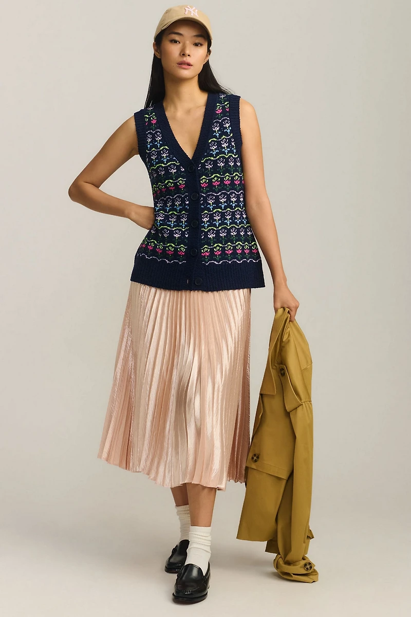 Maeve Printed Sweater Vest