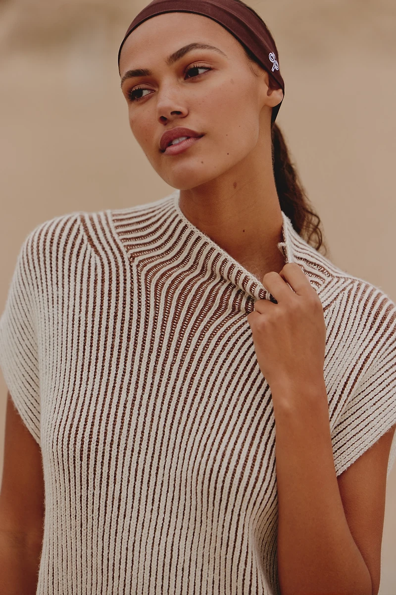 Varley Lauren Plated Knit Tank Top