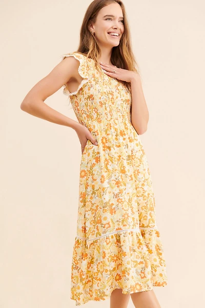 Lost + Wander Rose Claire Midi Dress