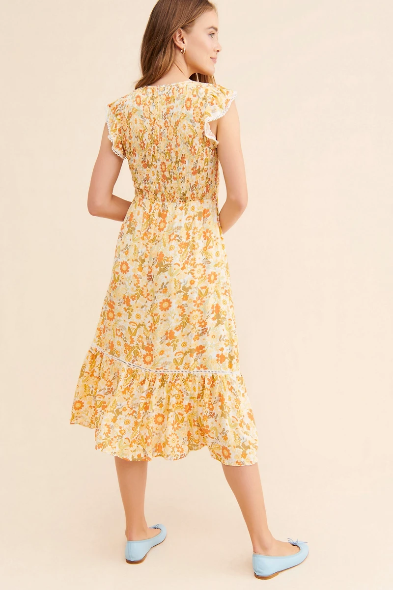 Lost + Wander Rose Claire Midi Dress