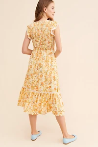 Lost + Wander Rose Claire Midi Dress