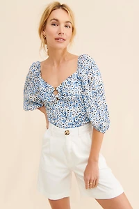 Hutch Floral Cutout Top