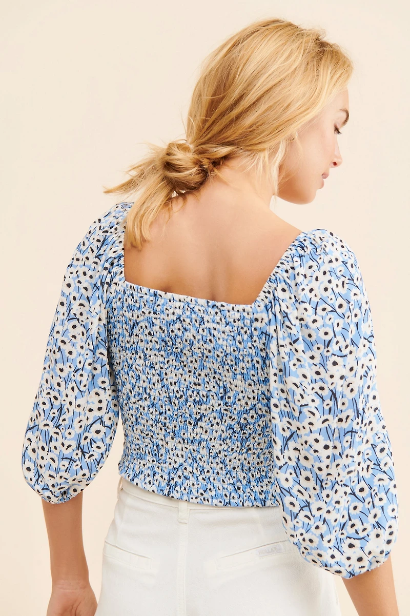 Hutch Floral Cutout Top
